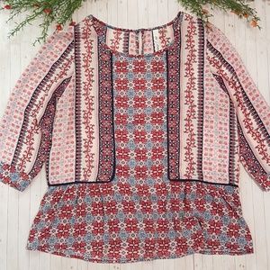 NY COLLECTION | Women's Floral Boho Petite Top